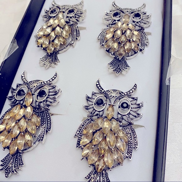 New Owl napkin holder set of 4 and 2 butter knife - Picture 4 of 8